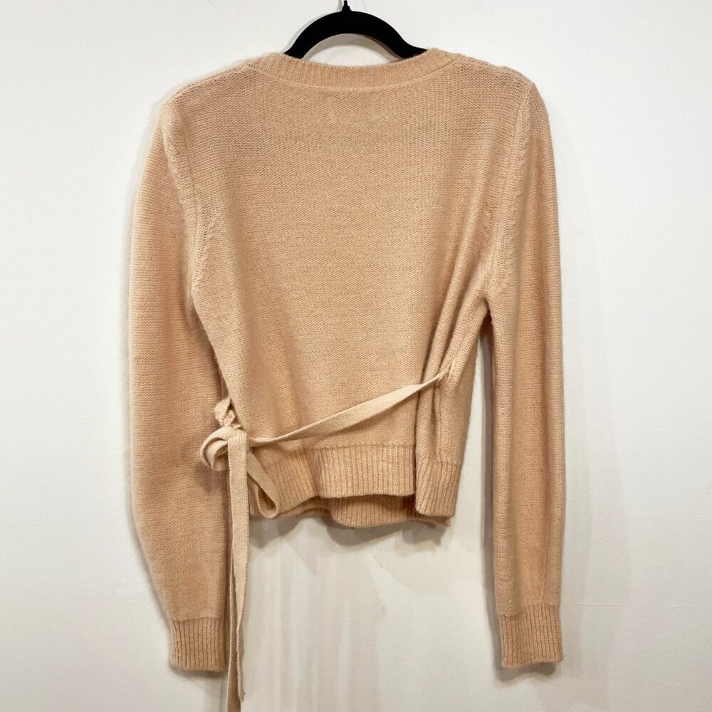 Euc Rouje Marty Angora Wrap Cardigan Peach Beige 38, 6 — image 3 of 7